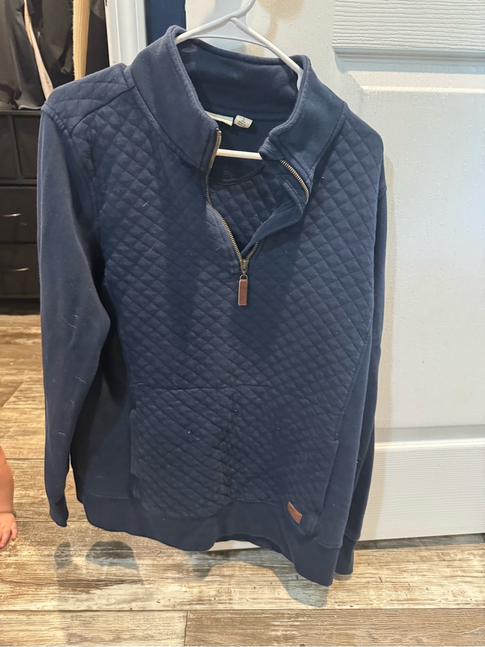 L.L. Bean Women’s Navy Quilted Half-Zip Pullover